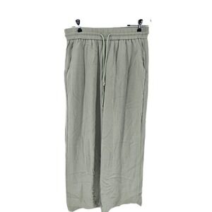 HALARA Wide Leg Drawstring Pants in Sage Green